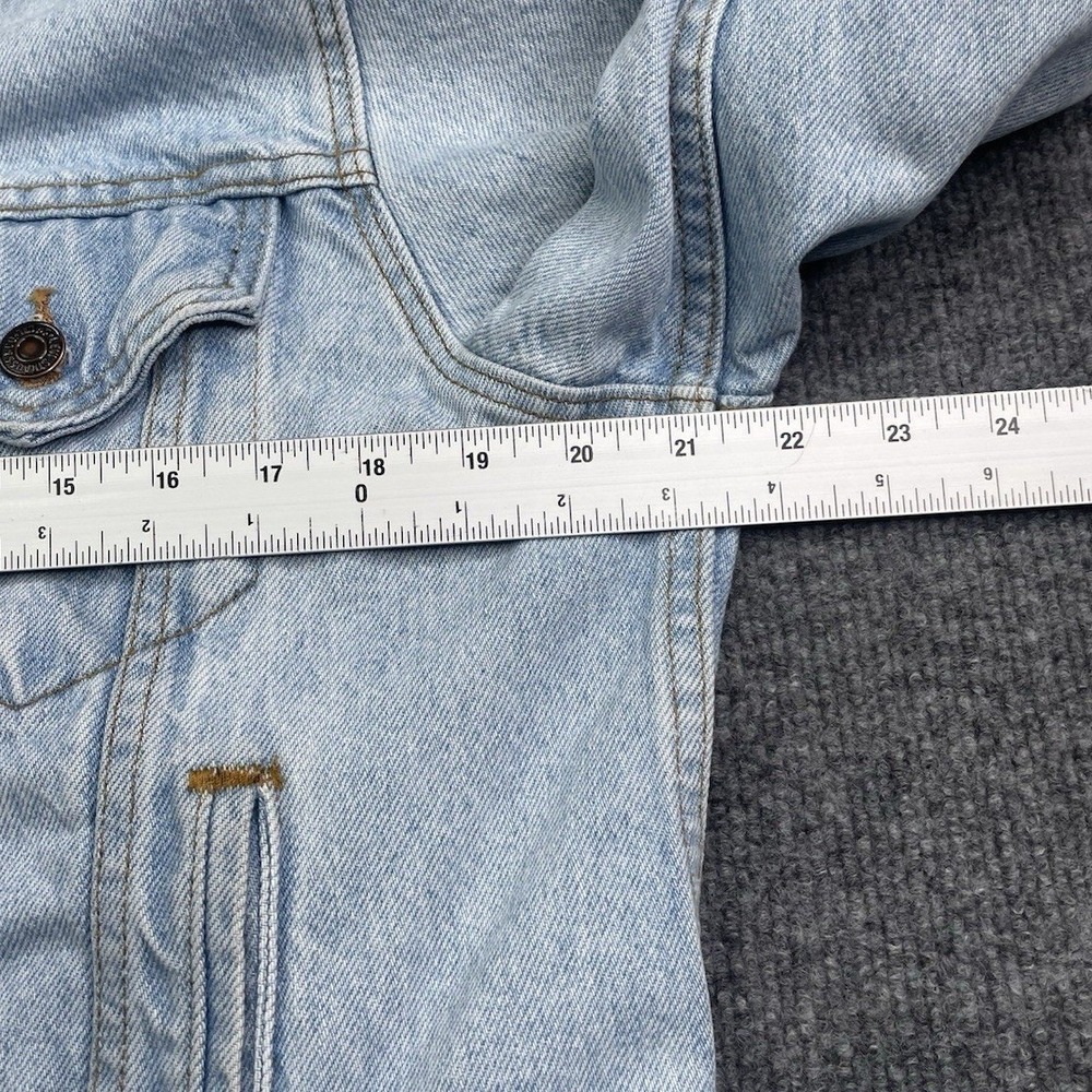 Levi Denim Trucker Jacket Mens 40 Light Blue Vintage Made in‎ USA 70506-0214 - Picture 5 of 9